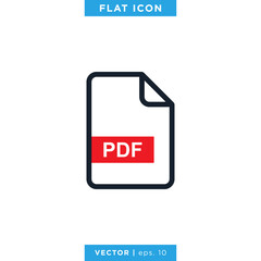 PDF Icon Vector Design Template