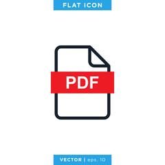 PDF Icon Vector Design Template