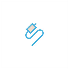 charging cable icon flat vector logo design trendy