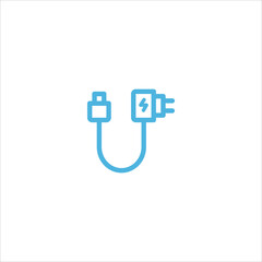 charging cable icon flat vector logo design trendy