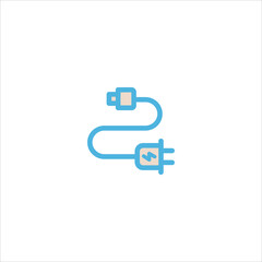 charging cable icon flat vector logo design trendy