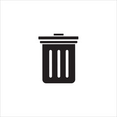 Delete trash can icon vector