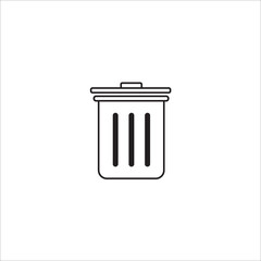 Delete trash can icon vector