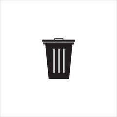 Delete trash can icon vector