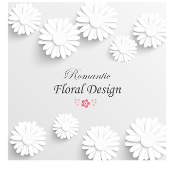 Paper flower. Chamomile. Vector illustration.