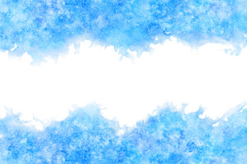 空 雲 ブルー 夏 水彩 背景