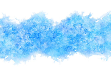 Fototapeta premium 空 雲 ブルー 夏 水彩 背景