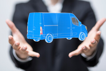 logistics and delivery concept digital  3d.