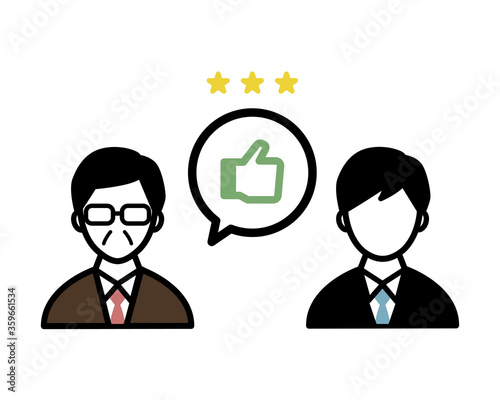 人事考課のイラスト 面接 面談 人事評価 アイコン Wall Mural Yugoro