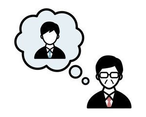 人事考課のイラスト／面接／面談／人事評価／アイコン