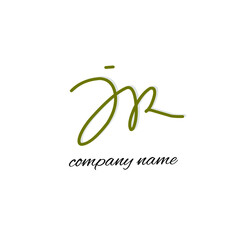 Fototapeta premium initial logo handwriting template vector