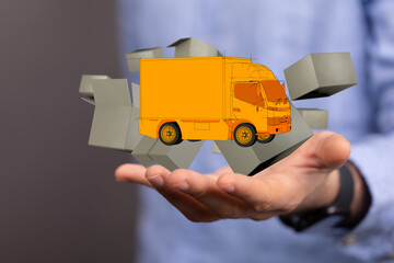logistics and delivery concept digital  3d.