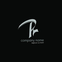 initial logo handwriting template vector