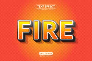 Editable Fire Comic Text Effect