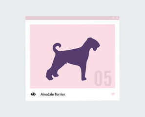 Airedale Terrier vector dog icon