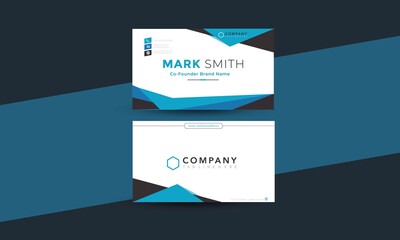 Fototapeta premium Modern Business Card template with three color combination 