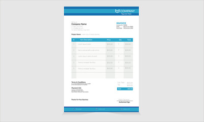 Modern Corporate Invoice Design Template