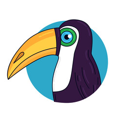 Colorful toucan tucan bird doodle cartoon vector illustration © olizabet