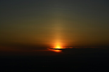 sunset over the mountain