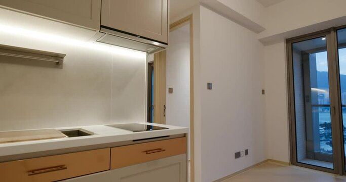 A new empty apartment house condo