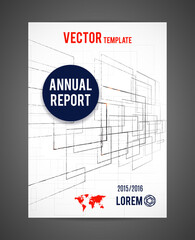 Business brochure or report design. Vector cover template