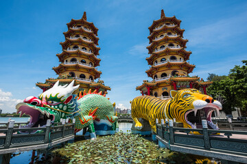 Dragon and Tiger Pagodas, Lotus Lake, Kaohsiung, Taiwan