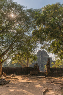Ancient Khmer pyramid, Koh Kher Temple near Siem Reap town, Cambodia
