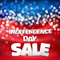 Independence Day SALE. 4 of July USA  vector background 