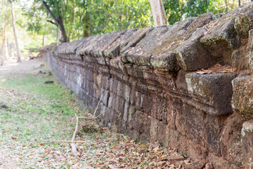 Fototapeta premium Ancient Khmer pyramid, Koh Kher Temple near Siem Reap town, Cambodia