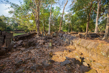 Ancient Khmer pyramid, Koh Kher Temple near Siem Reap town, Cambodia