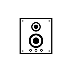 stereo speaker line icon. vector sound system speakers. music line icon. design vector illustration