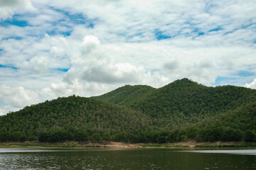 lake and mountains