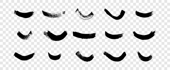 Black grunge brush strokes