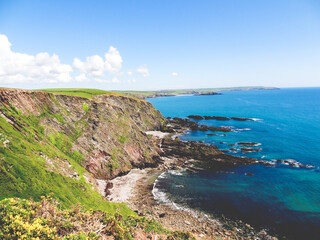 view of the coast of the devon in england