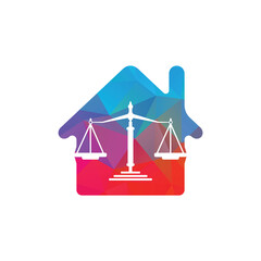 Obraz na płótnie Canvas Law House Logo Design. Property Law Logo, Real estate and law symbol. 