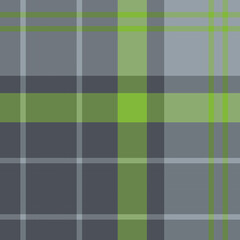 Seamless pattern in beautiful gray and green colors for plaid, fabric, textile, clothes, tablecloth and other things. Vector image.