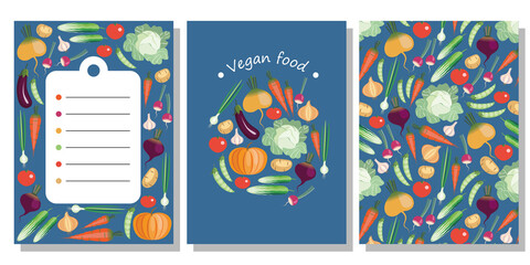 set on a vegetable theme-frame, background, card