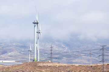 Wind eco energy concept image with copyspace