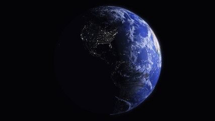 Our planet from space. 3d image.
