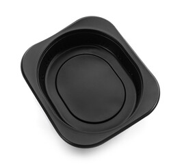 plastic empty bowl on white background