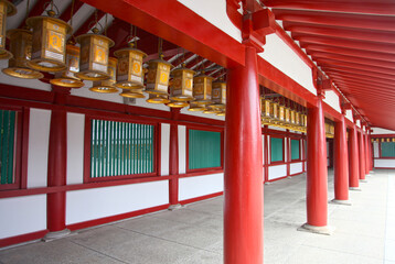 The Shitennoji Temple in Osaka, Japan.