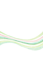 和柄、波型、緑と桃色