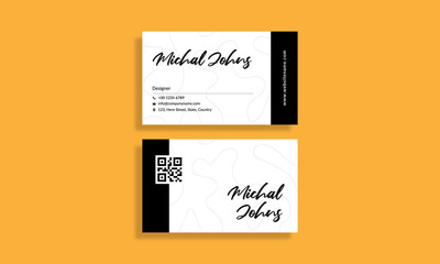 Black & white business card template
