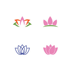 Set Beauty Vector lotus icon
