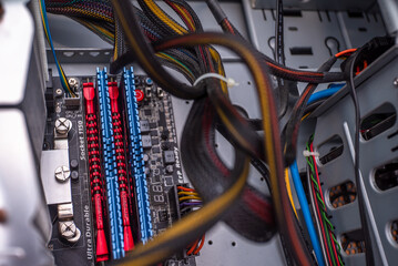 RAM in PC. Computer repair and PC improvement. components for the personal computer. computer system upgrade. Uzhhorod. Ukraine - June 22. 2020