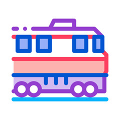train transportation icon vector. train transportation sign. color symbol illustration