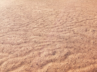 Dry ground texture with exotic wave characteristics caused by wind blowing in the top view