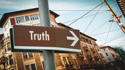 Fototapeta premium Street Sign to Truth
