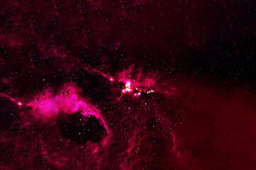 Beautiful space, red nebula. Elements of this image were furnished by NASA.