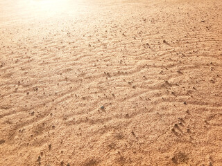 Dry ground texture with exotic wave characteristics caused by wind blowing in the top view